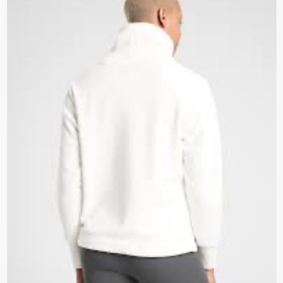 Athleta Double Cozy Karma Funnel Neck, white SIZE S #511446 - Picture 3 of 9